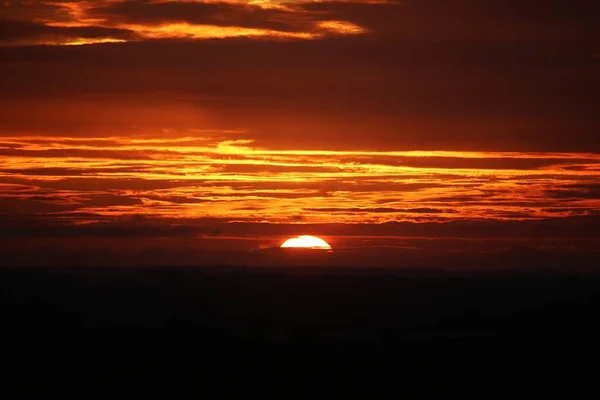 Sun Rises Early Morning — Stock Photo, Image