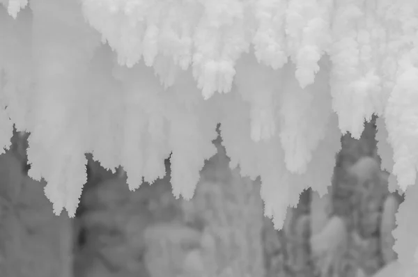 Śnieg stalaktyty tekstura — Zdjęcie stockowe
