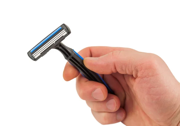 New razor in hand — Stock Photo, Image