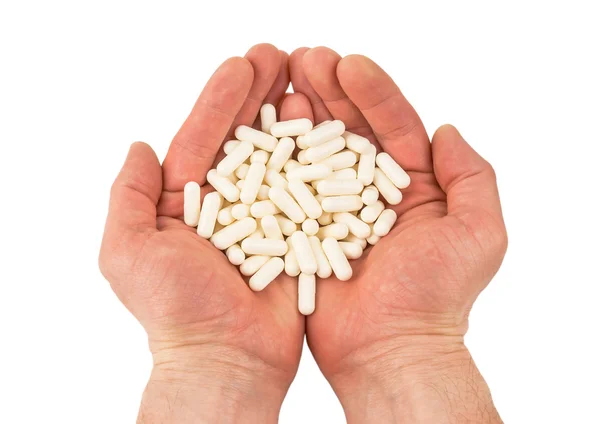 Pills in hand — Stock Photo, Image