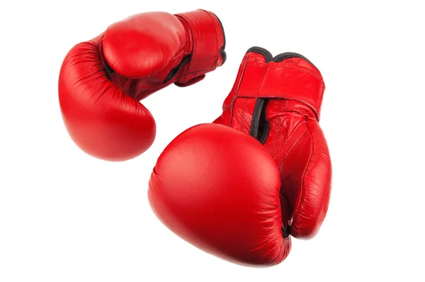 Par de guantes de boxeo rojos — Foto de Stock
