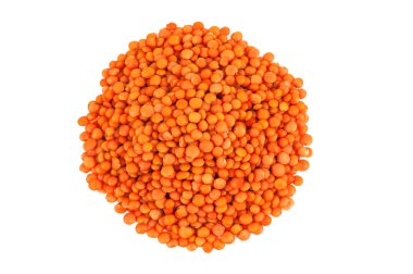 Kırmızı mercimek yığını