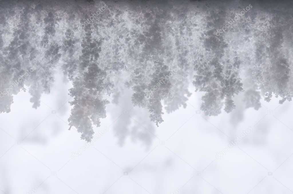snow stalactites as a texture. winter theme
