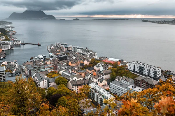 Aerial View Aalesund City Norway — Stock Photo, Image