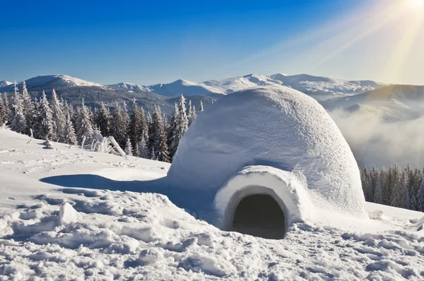 Iglu im Schnee — Stockfoto