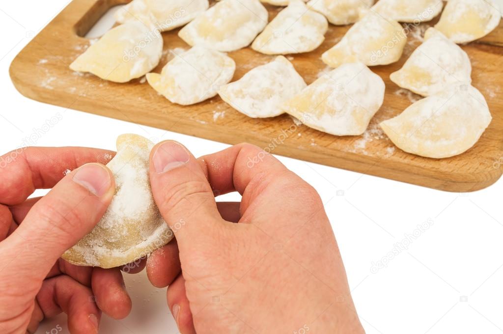 dumpling in hand