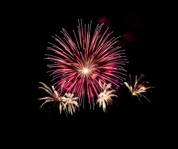 Buntes Feuerwerk schön — Stockfoto