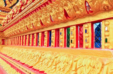  bir tapınak duvarındaki Tay çizgi 