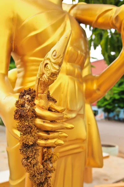 Buddhas hand på nära håll — Stockfoto