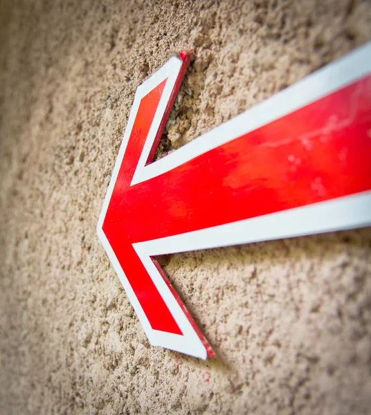 Red sign arrow — Stock Photo, Image