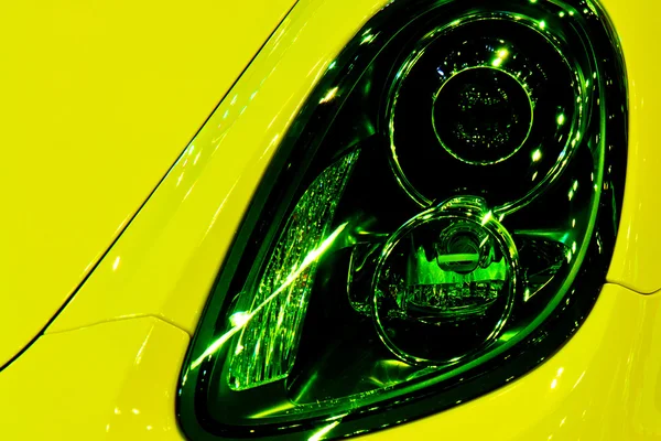 Closeup of car headlight — Stock Photo, Image