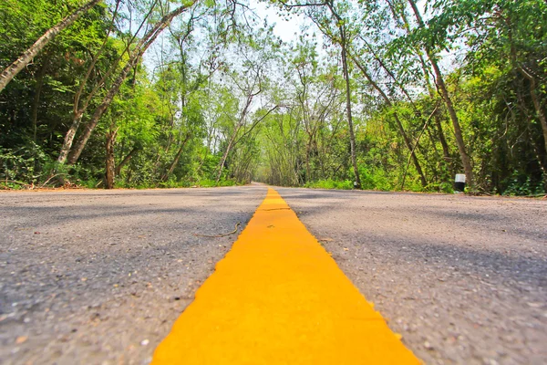 Longa estrada de asfalto — Fotografia de Stock