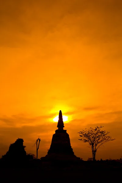 Templo velho em Ayutthaya — Fotografia de Stock