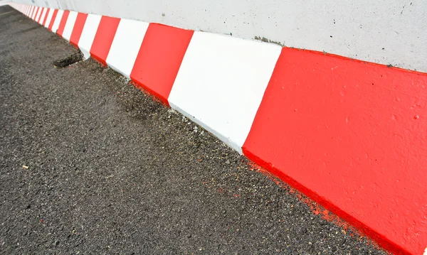 Red and white road sign — Stock Photo, Image