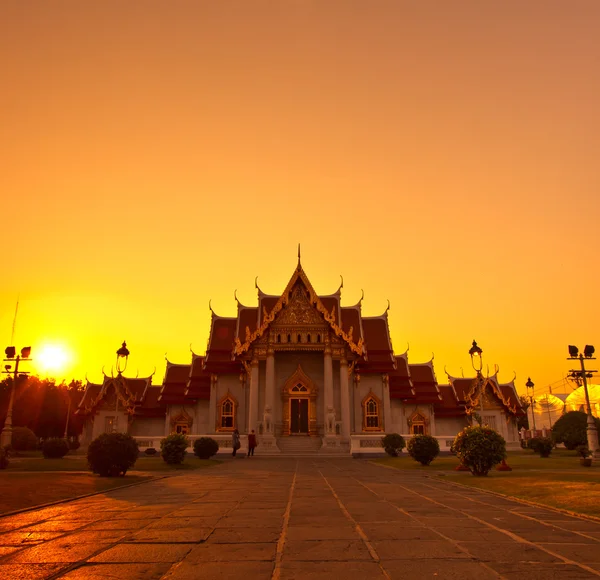 Temple Wat Benchamabophit em Bangkok — Fotografia de Stock