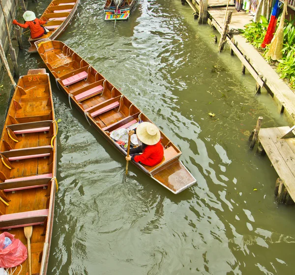 Marché flottant de Damnoen Saduak — Photo