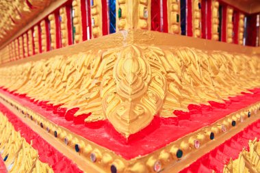 Tapınak duvarındaki Tay Sanat 