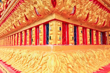 Tapınak duvarındaki Tay Sanat 