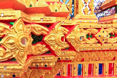 Tapınak duvarındaki Tay Sanat 