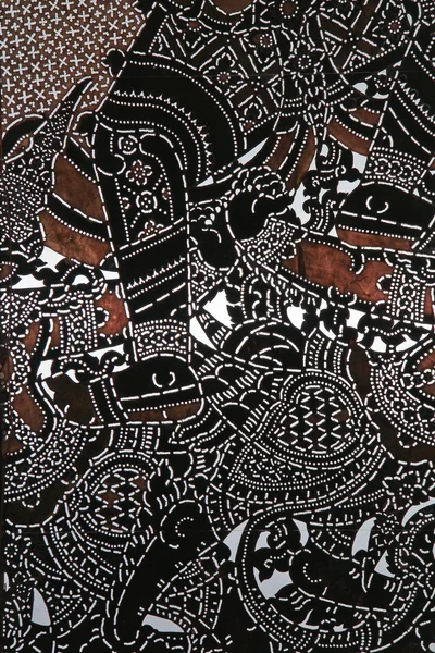 Starożytne tajskie wzór cień sztuki — Zdjęcie stockowe
