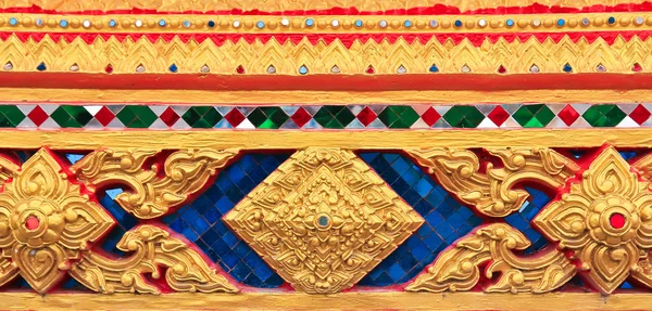 Arte tailandesa na parede do templo — Fotografia de Stock