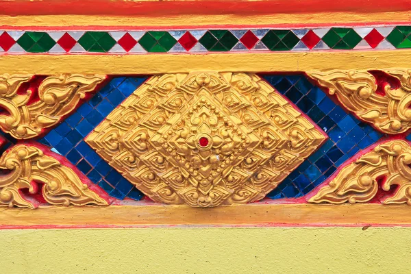 Tajskiej sztuki na ścianie świątyni — Zdjęcie stockowe