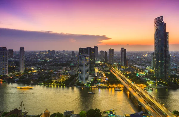 Modern városkép Bangkok városára — Stock Fotó