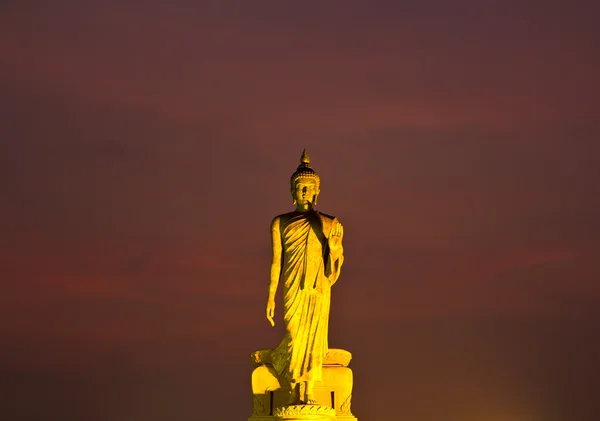 Silhouette of Buddha statue — Stock Photo, Image