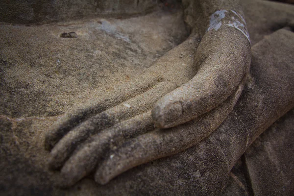 Buddha hand in Ayutthaya — Stock Photo, Image