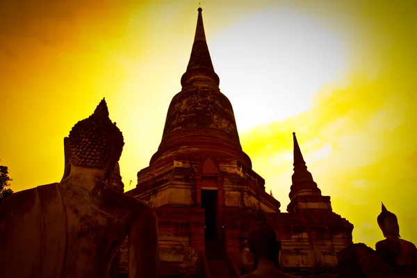 Statues de Bouddha vieux dans Ayutthaya — Photo