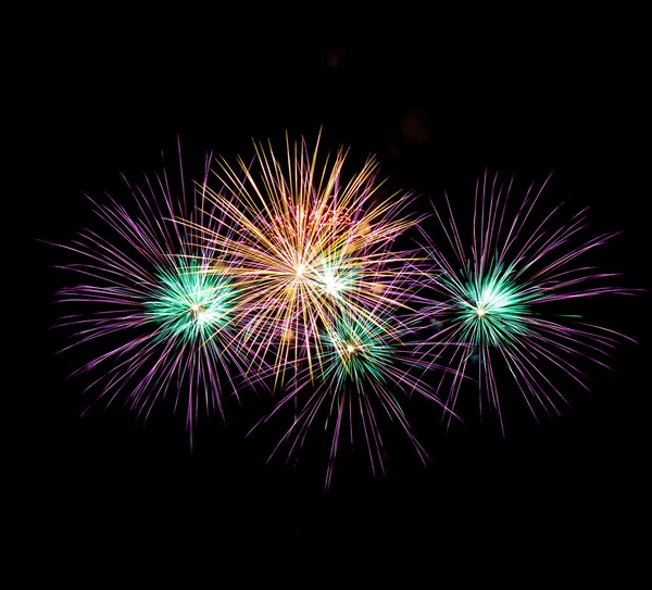 Increíble color fuegos artificiales —  Fotos de Stock