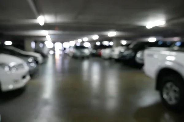 Rozmycie parking samochodów — Zdjęcie stockowe