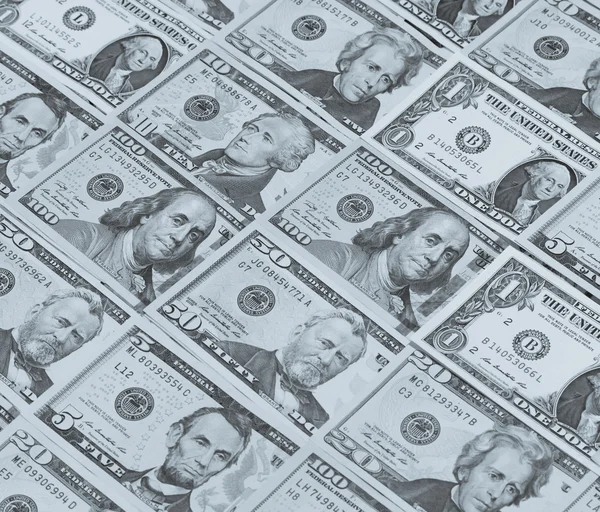 Fondo de billetes en dólares — Foto de Stock