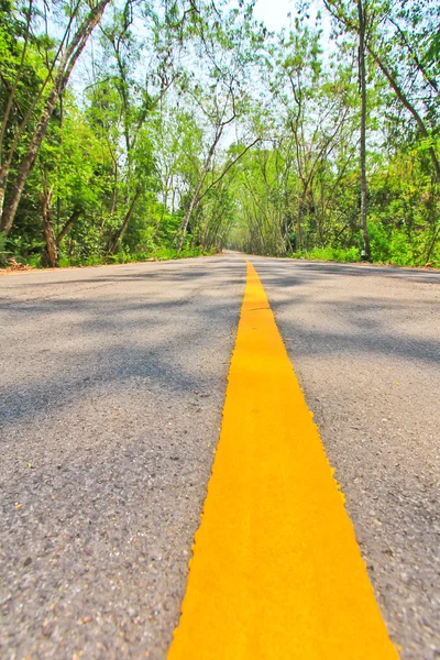 Longa estrada de asfalto — Fotografia de Stock