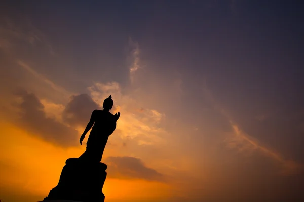 Buddha on beautiful sunset — Stock Photo, Image