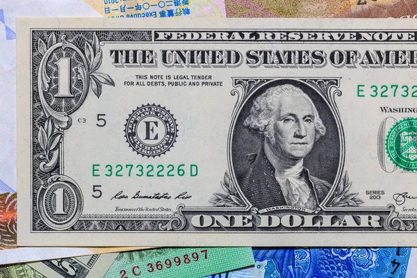 Dollar sedlar bakgrund — Stockfoto