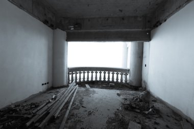 Terk edilmiş bina koridor 