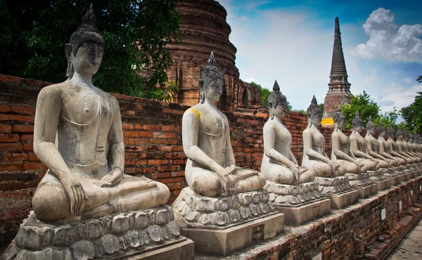 Eski Buda heykelleri — Stok fotoğraf