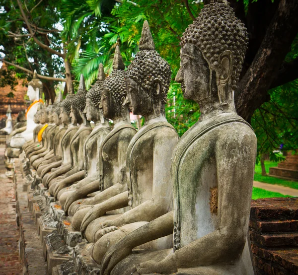 Gamla buddha statyer — Stockfoto