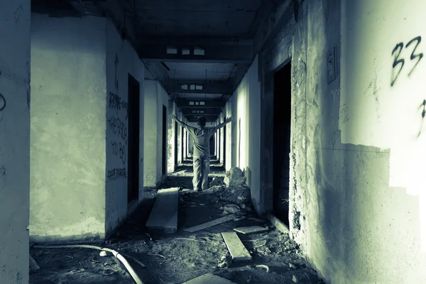 Building abandoned corridor — Stock Photo, Image