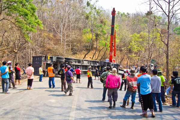 Incidente stradale nel nord della Thailandia . — Foto Stock