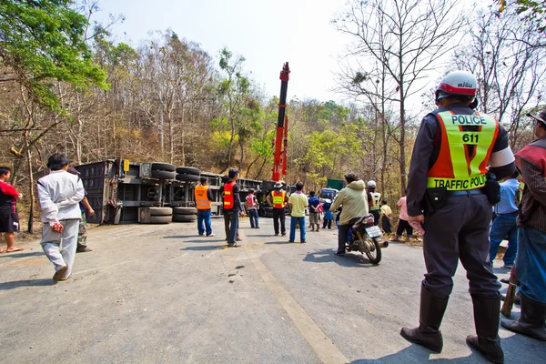 Incidente stradale nel nord della Thailandia . — Foto Stock