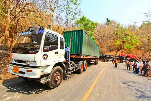 在泰国北部公路发生意外. — 图库照片