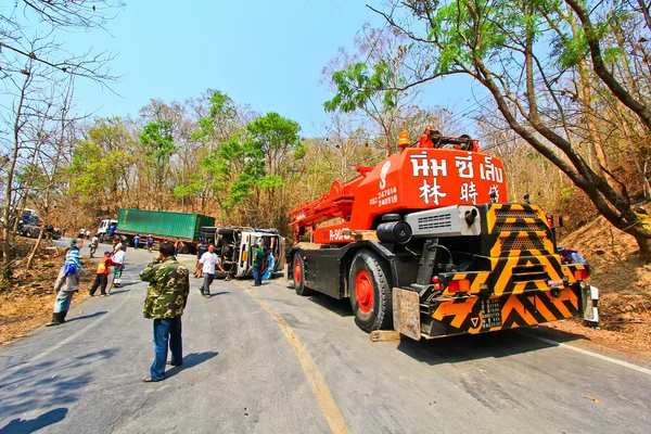 タイ北部では、道路上の事故. — ストック写真