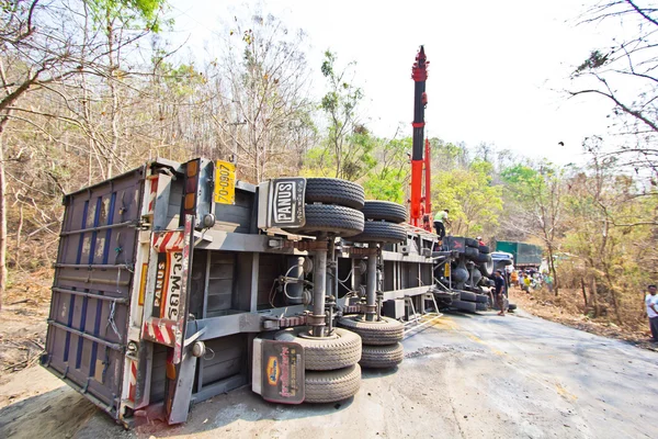 Accidente en carretera en el norte de Tailandia —  Fotos de Stock