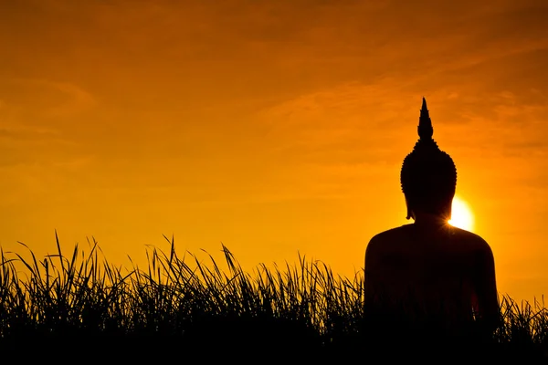 Grande estátua de buddha em Wat muang — Fotografia de Stock