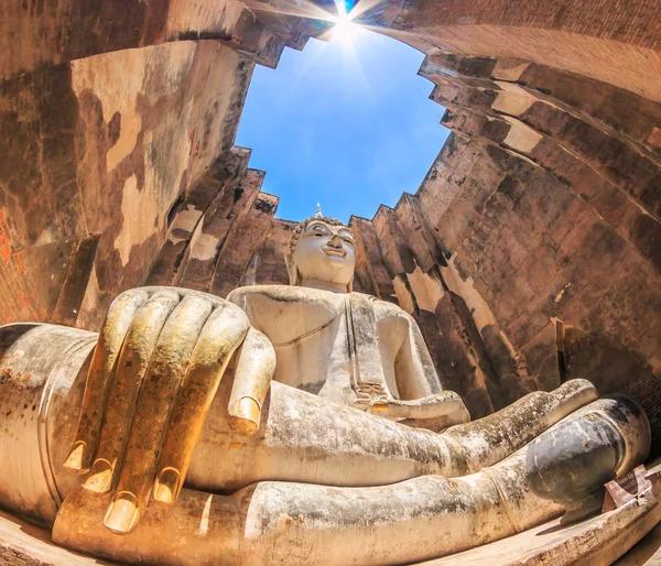 Eski Şehir Sukhothai eski Buda — Stok fotoğraf