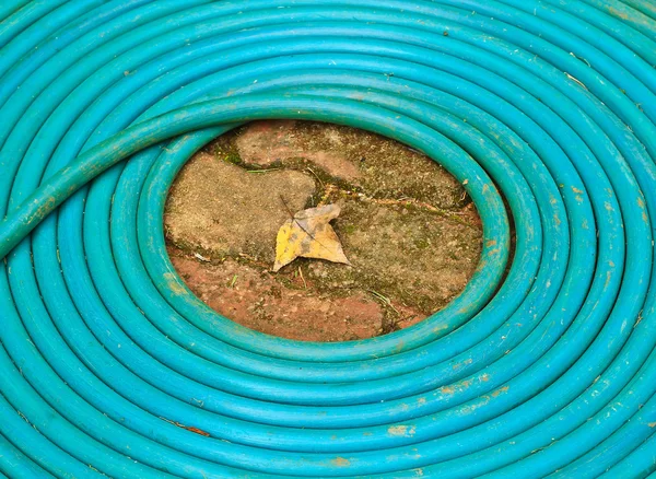 Blue rubber water tube — Stock Photo, Image