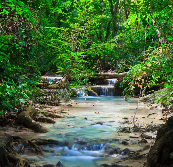 Hermosa cascada en el bosque en Tailandia —  Fotos de Stock