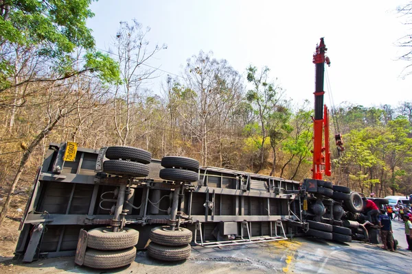 Accidente en carretera en el norte de Tailandia —  Fotos de Stock